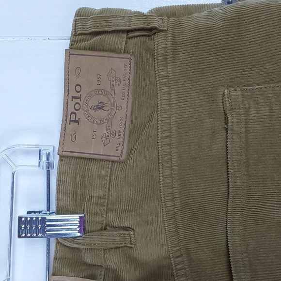 Polo Ralph Lauren Mens Corduroy Classic Stretch Pants Preppy Neutral Sz.48B X 32 - Picture 7 of 13